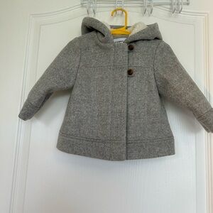 Old Navy Toddler Hooded Coat – Size 12-18M – Gray